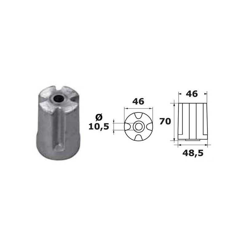 Anodo di Zinco a Cilindro 3593881 VOLVO IPS OS4351200