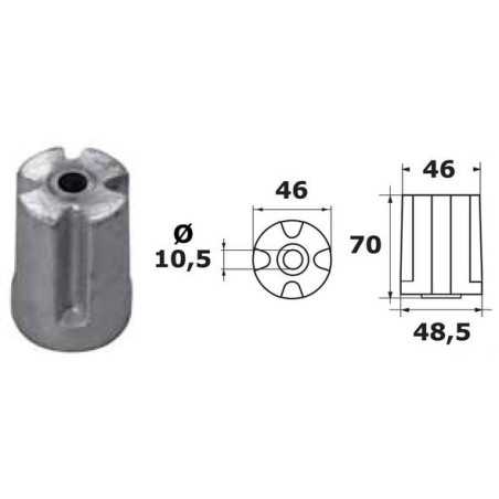 Anodo di Zinco a Cilindro 3593881 VOLVO IPS OS4351200