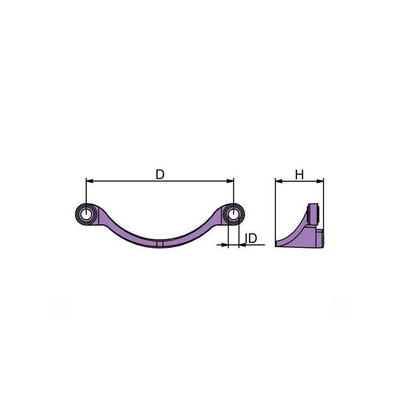 Anodo di Zinco a Placca 856581 MERCURY MERCRUISER N80607030596