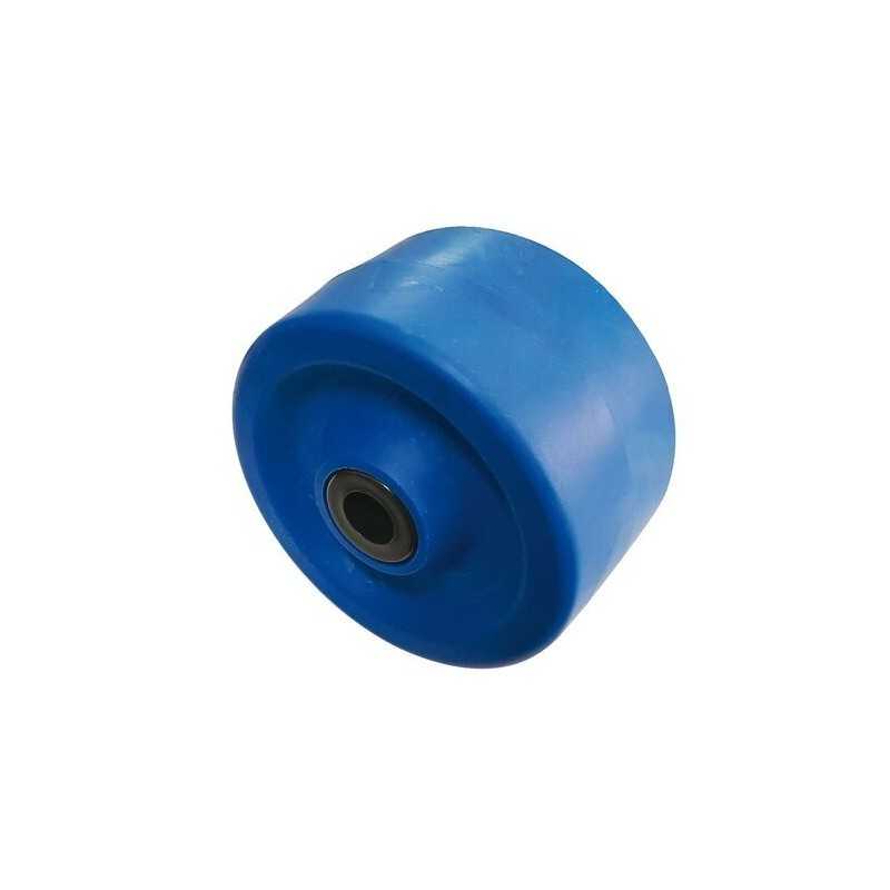 Rullo laterale Alto carico Ø 135mm Lunghezza 75mm Ø foro 22mm Blu