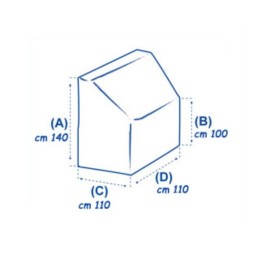 Telo Copriconsolle Impermeabile XXL 140/100x110x110cm N90214044057