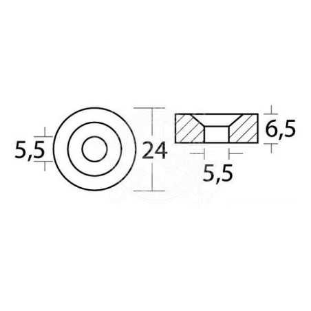 Anodo di Zinco a Rondella 823913 MERCURY MARINER MERCRUISER YAMAHA