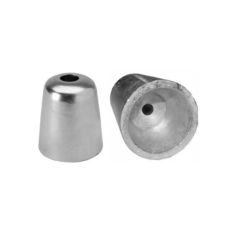 Anodo di Zinco ad Ogiva RIVA RI013 per assi ed eliche Ø14mm 51xh59mm