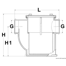 Filtro per raffreddamento acqua 1-1/4 ibronzo nichelato 170xh215mm