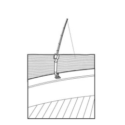 Supporto portacanne orientabile in Ottone Cromato Ø40x350mm MT0800031