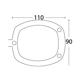 Chiusura PVC portacanna nero 110x90mm OS4116803NE