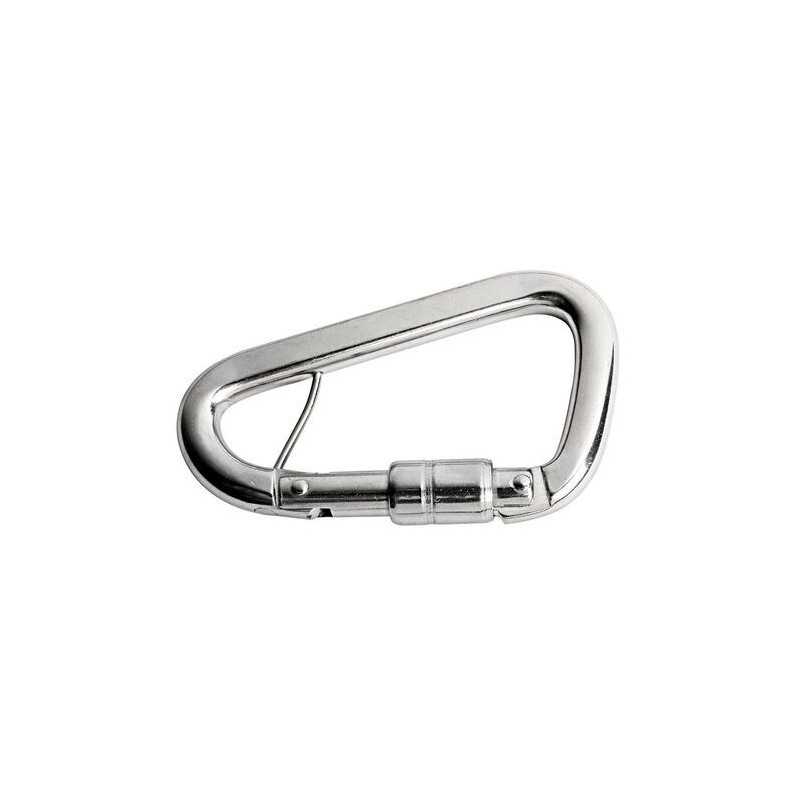 Stainless steel carabiner hook for safety harnesses L.100mm OS0920000