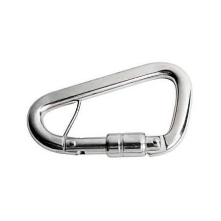 Stainless steel carabiner hook for safety harnesses L.100mm OS0920000