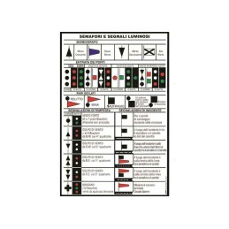 Tabella adesiva semafori e segnali luminosi. Misura 160 240mm.