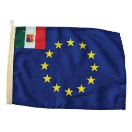 Bandiera in stamigna - Europa unita +Italia - 30x45cm N30112503793