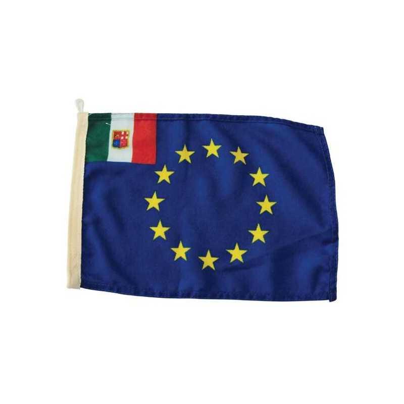 Bandiera in stamigna - Europa unita +Italia - 30x45cm N30112503793