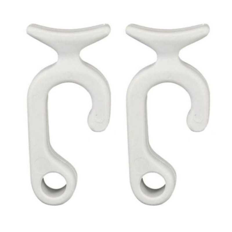 Coppia clip portaparabordi bianco per tubo 22-25mm Cima max Ø12mm