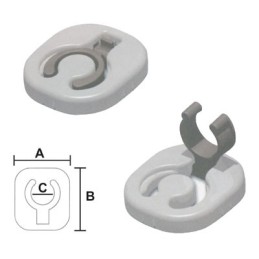 Coppia di gancetti in plastica a scomparsa N61740500642