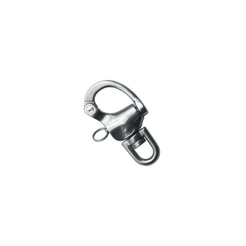 Moschettone SPI inox con occhio girevole per spinnaker drizze 128mm