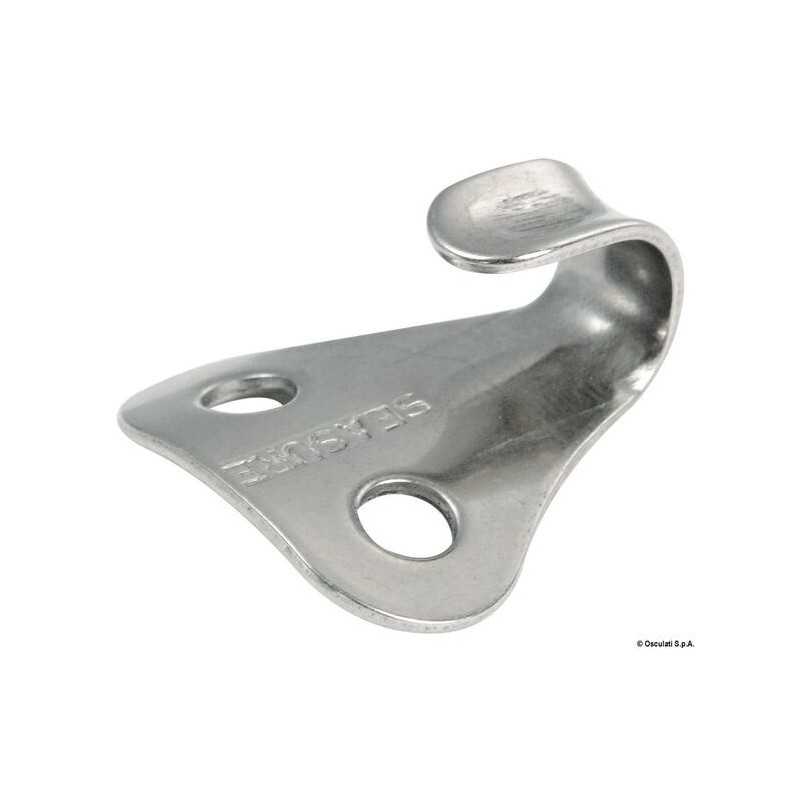 Gancetto in acciaio inox Base curva per tubo OS3729001