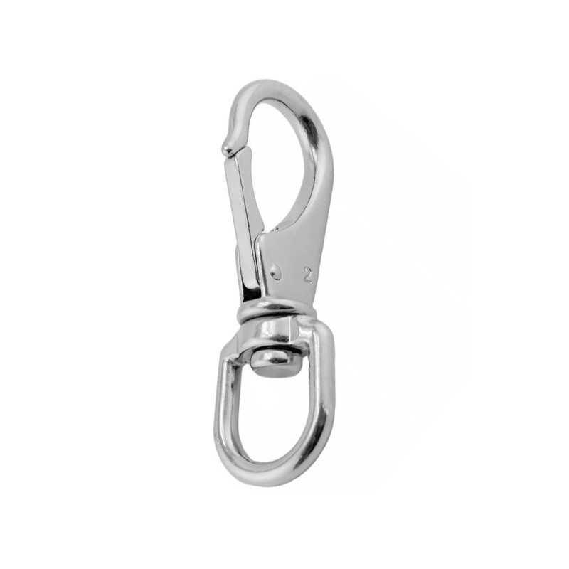 Moschettone in acciaio inox con occhio girevole 14x69mm OS0925100