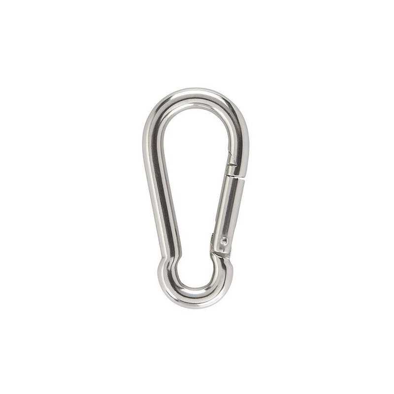 Moschettone in acciaio inox AISI 316 lucidato a specchio 6x60mm