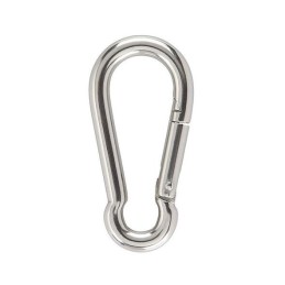 Moschettone in acciaio inox AISI 316 lucidato a specchio 8x80mm