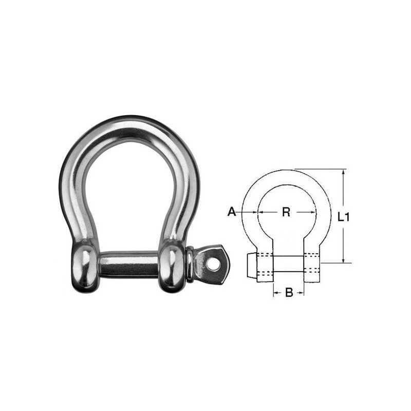 Grillo cetra in acciaio inox con chiusura a vite Perno 14mm