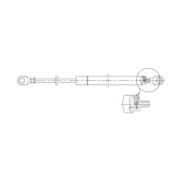 Molla a gas in acciaio inox Aperto 377mm Corsa 132mm Reazione 70kg