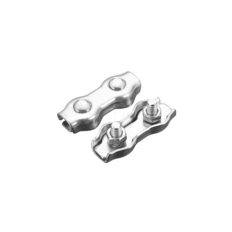 Morsetto in acciaio inox doppio per cavo 4 mm OS0451204