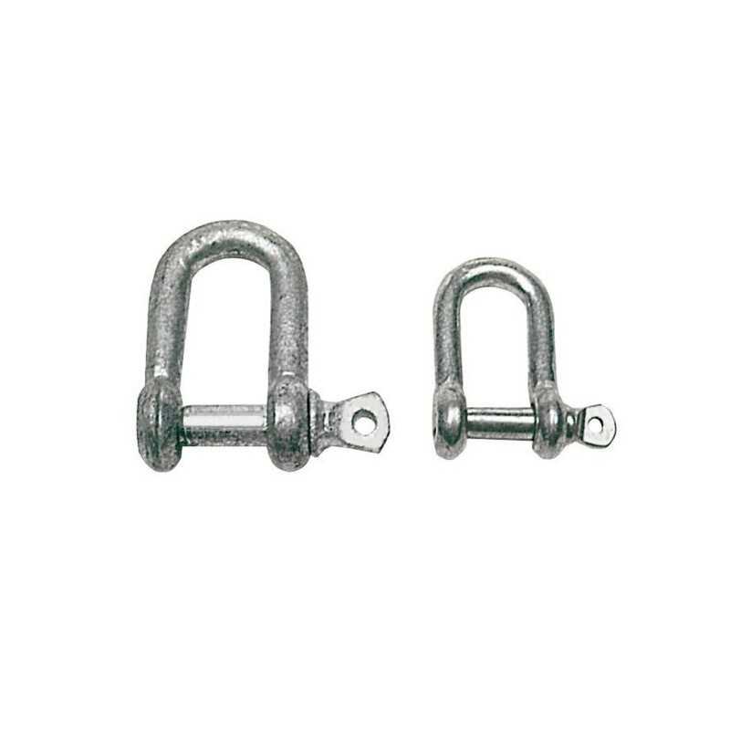 Grillo a D in acciaio zincato 6mm Cf 10pz OS0832006