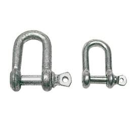 Grillo a D in acciaio zincato Perno 8mm Cf 10pz OS0832008