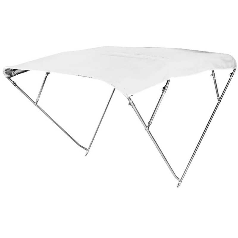 Tendalino Bimini Depth 4 Archi Inox 188x200/210xH140cm P250cm Bianco