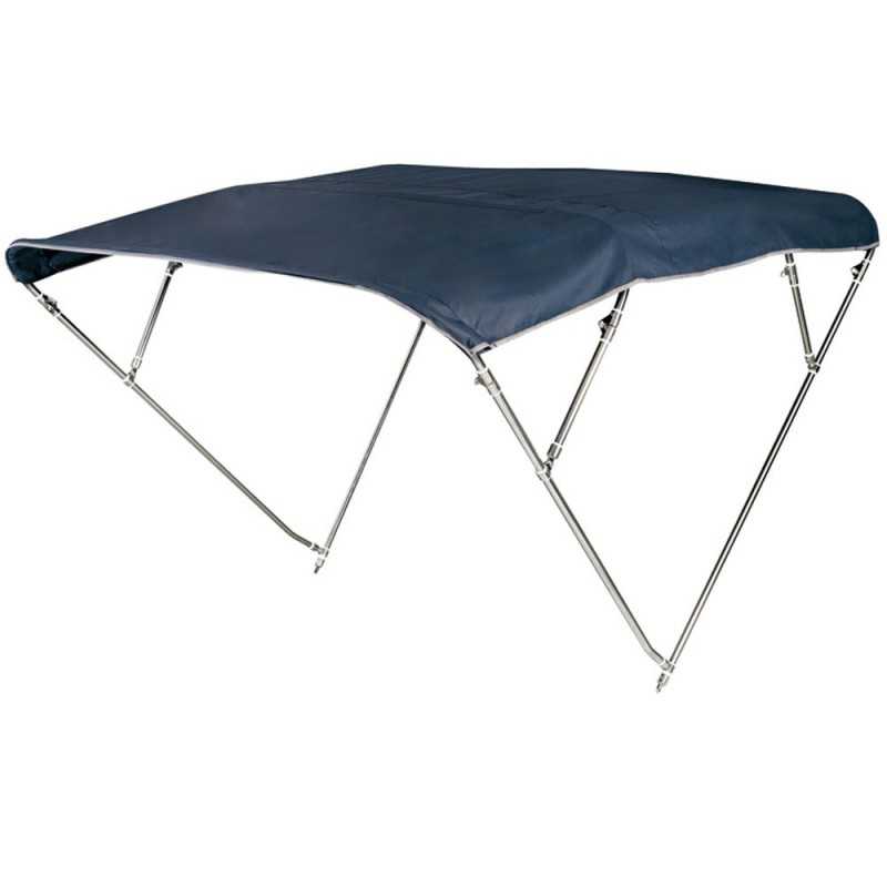 Tendalino Bimini Depth 4 Archi Alto Inox 168x180/190xh140cm Blu Navy