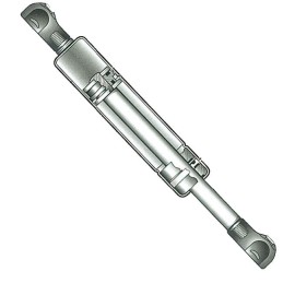 Molla a gas in acciaio inox con testa a sfera Aperto 305mm Corsa 89mm