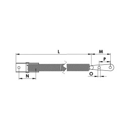 Compasso in acciaio inox a molla 220x10,6mm OS3842165