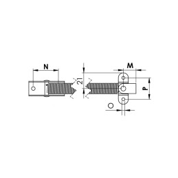 Compasso in acciaio inox a molla 260x14,2mm OS3842168