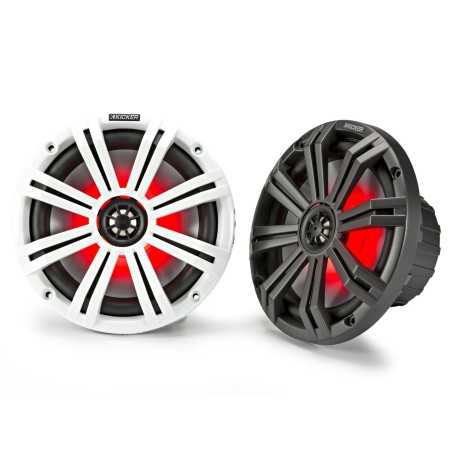 Kicker KM84L Coppia Altoparlanti Coassiali LED 8" 300W 4Ohm 92dB