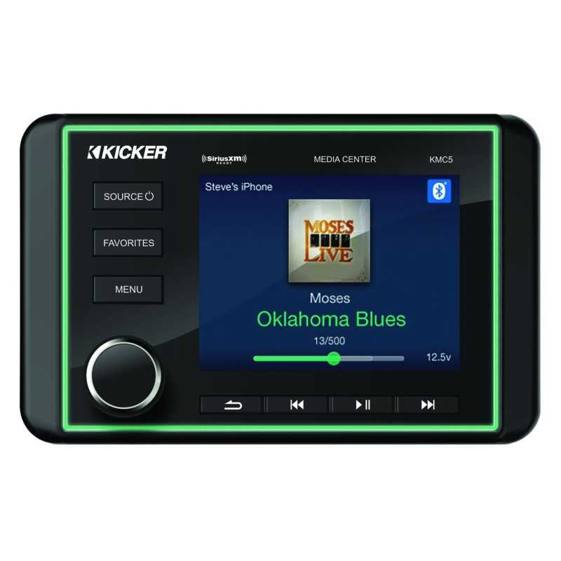 Kicker KMC5 Ricevitore Marino Multimediale 3.5” 300W Display LCD