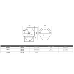 Bussola Offshore 105 nera Rosa conica nera FNIP65001