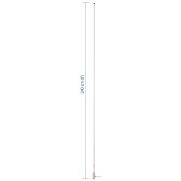 Scout KS-72 Antenna CB in vetroresina 240cm con Cavo RG-58 5m 66501077