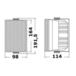 Coppia Casse stereo a 2 vie serie Cabinet 98x191,5x114mm OS2973001