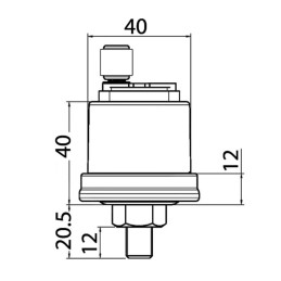 VDO Sensore pressione olio 5 Bar 1/8-27NPT Poli a massa OS2750000