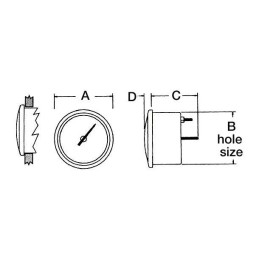 Osculati Indicatore TRIM Segnale 0-190 Ohm 12/24V N100069722519