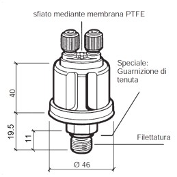 VDO Sensore pressione olio doppio 5 Bar 1/8-27NPT Poli isolati