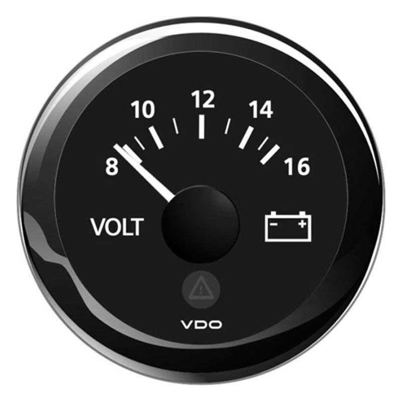 VDO Voltmetro 8/16V 52mm Quadrante Nero ViewLine OS2758601