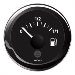 VDO Indicatore livello Carburante 10/180 Ohm 12/24V 52mm Nero ViewLine