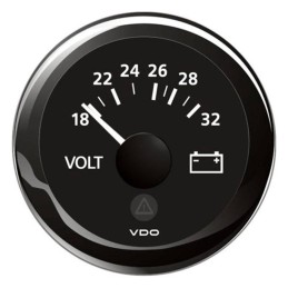 VDO Voltmetro 18/32V 52mm Quadrante Nero ViewLine OS2758701