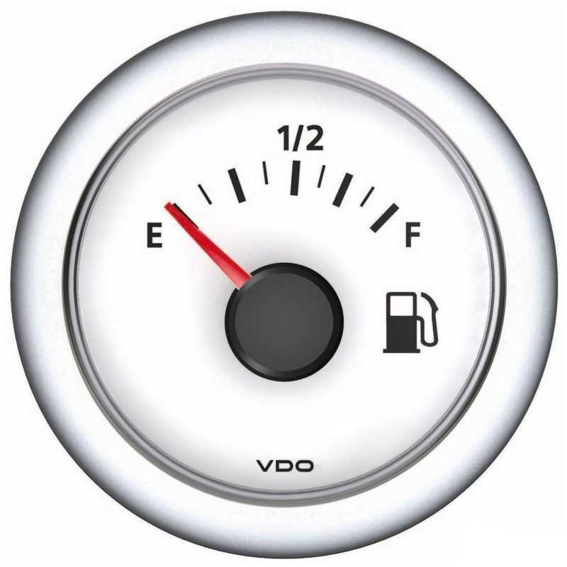 VDO Indicatore livello Carburante 10/180Ohm 12/24V 52mm Bianco ViewLin