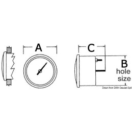 Osculati Contagiri Elettronico Universale Contaore 0-8000 RPM 12/24V