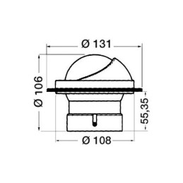 Bussola Riviera BA1 Rosa blu Corpo Grigio Ø108/131mm OS2500511