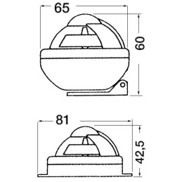 Bussola Riviera Comet 1-2 Nera max 80mm OS2500604