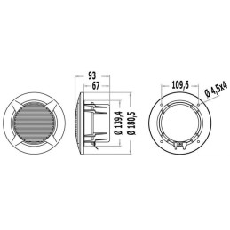 Cassa Audio a 2 Vie IP44 Sound Marine 6 Max 100W 80-20.000Hz Cromato