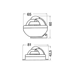 Bussola Riviera Comet 1-2 Grigia max 80mm N100368321251