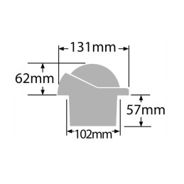 Bussola Ritchie Helmsman 3-3/4 incasso Nera frontale OS2508331